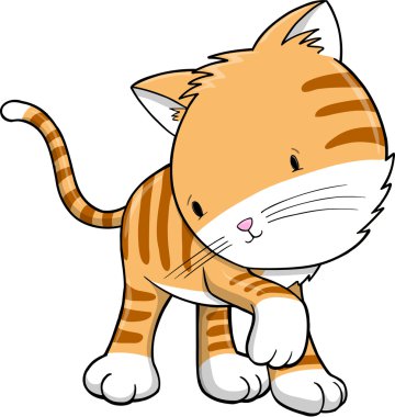 yavru kedi vektör çizim sanat