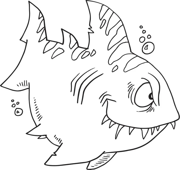 Doodle Shark Ilustración Arte vectorial — Archivo Imágenes Vectoriales