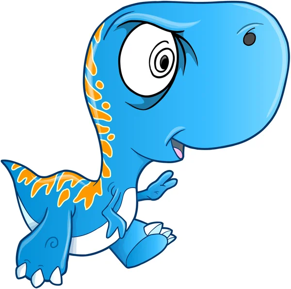 Loco loco tiranosaurio Rex dinosaurio Vector ilustración — Archivo Imágenes Vectoriales