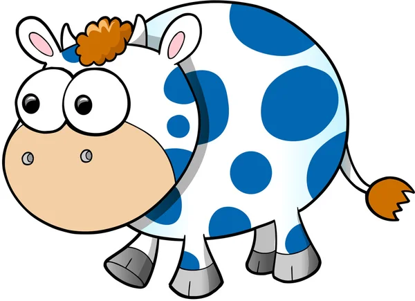 快乐可爱的奶牛矢量插图艺术 — 图库矢量图片