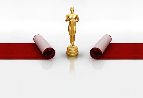 Oscar on red carpet Royalty Free Stock Images