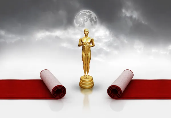 Oscar on red carpet Stock Image