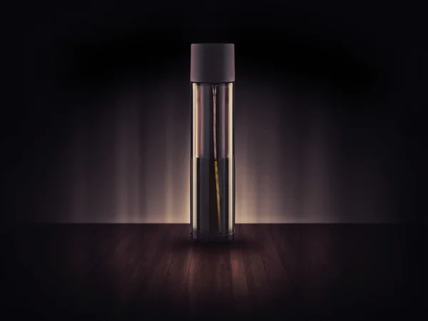 Perfume en hermosa botella Imagen de archivo