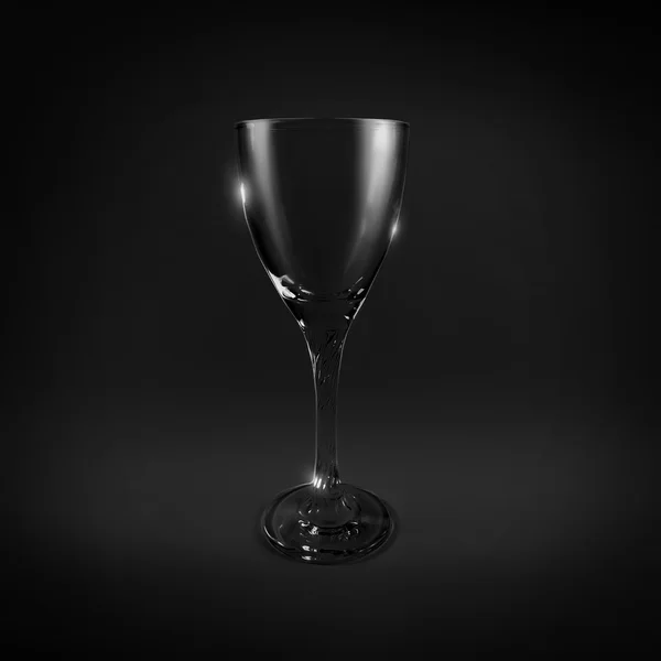 黒の背景に分離されたガラス — ストック写真