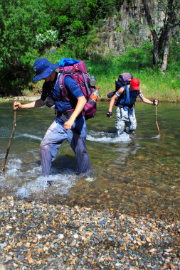 sırt çantaları ile turist