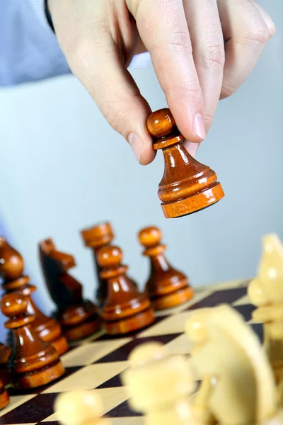 Schach spielen — Stockfoto