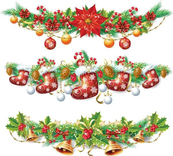 Christmas garland — Stock Vector