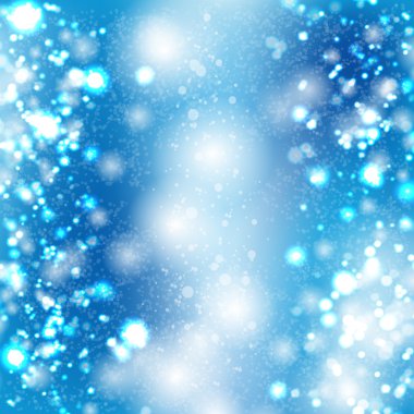 Mavi bokeh vektör arka plan