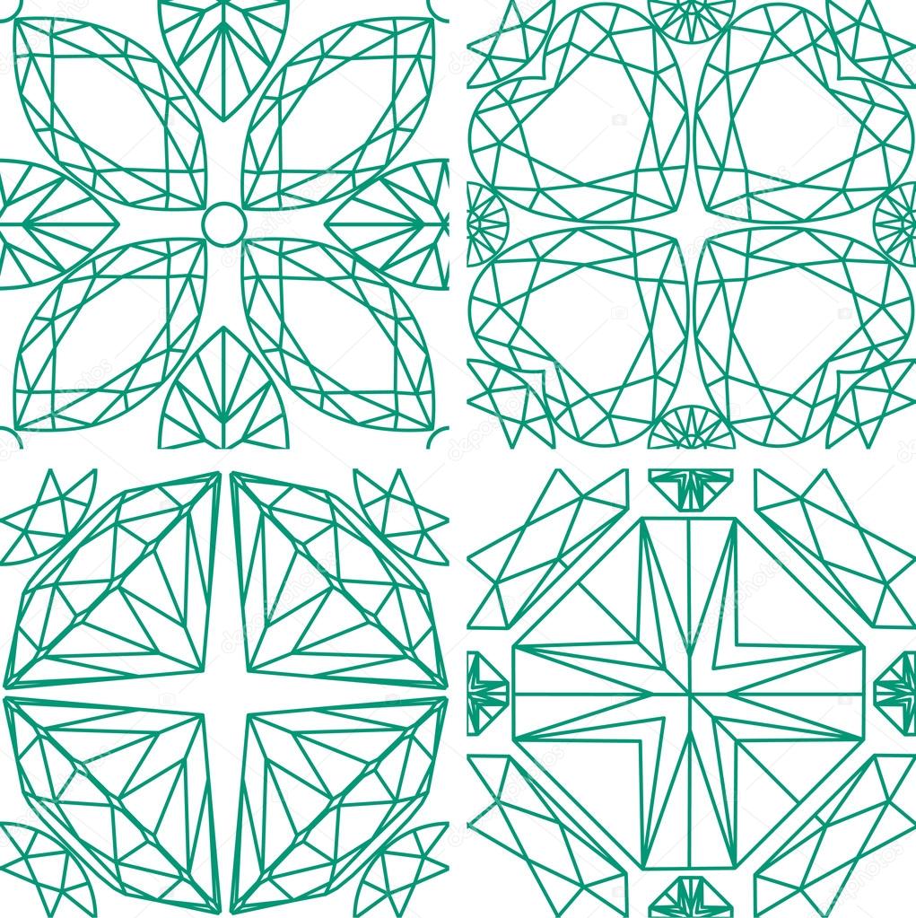 Seamless pattern from diamond cutting