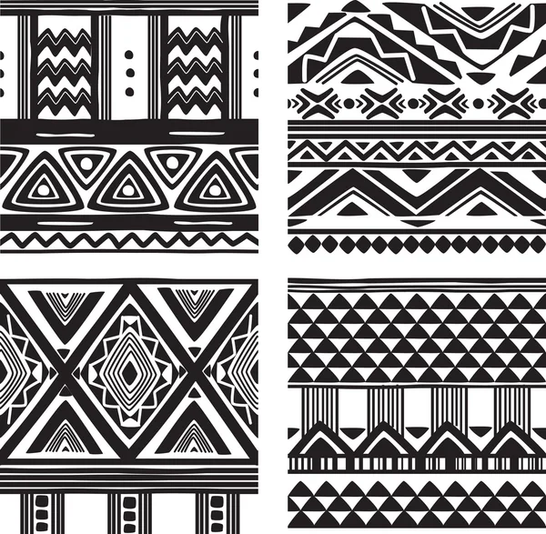 Set of tribal texture — Stock Vector