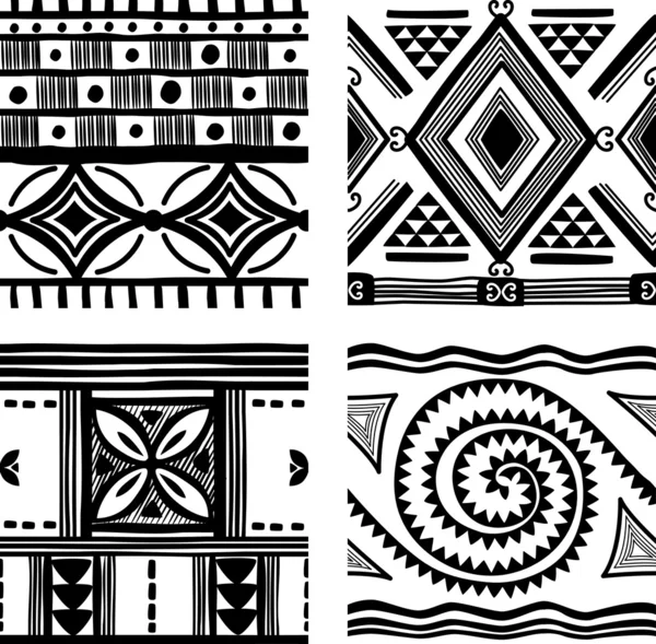 Textura tribal sem costura — Vetor de Stock