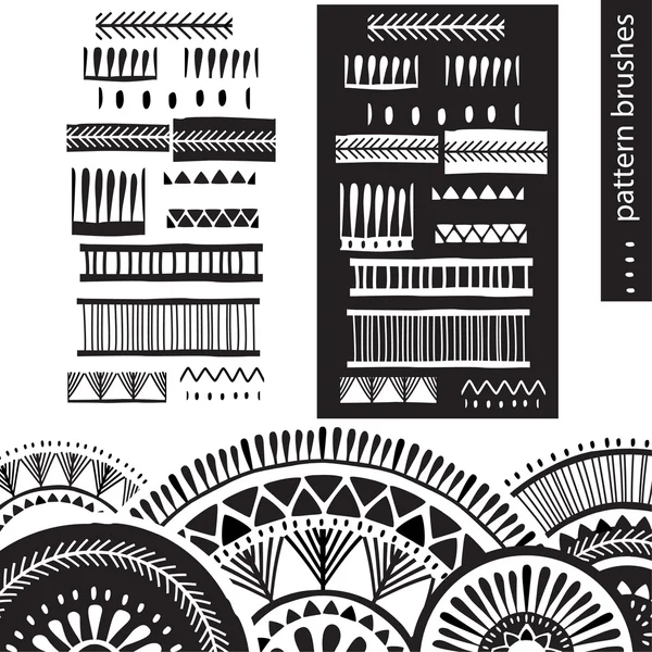 Pattern brushes — Stock Vector