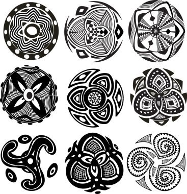 yuvarlak süsleme desen