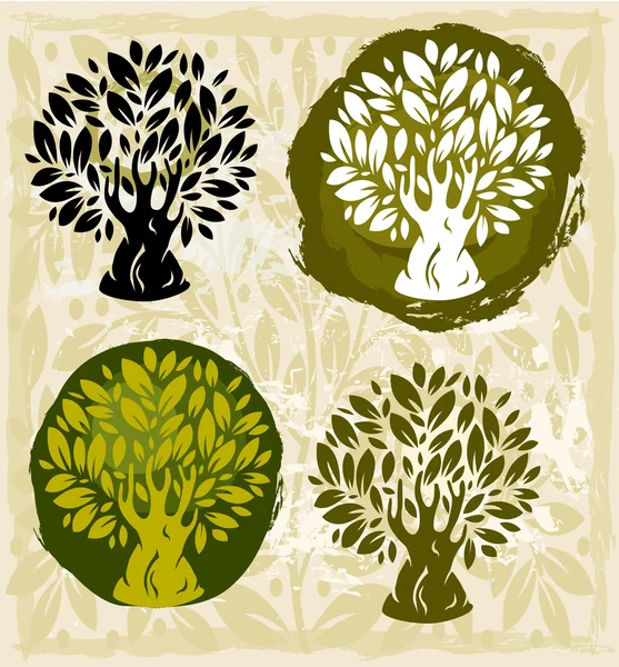 Set of trees — Stock Vector