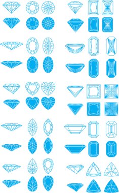 Elmas kesme tasarım unsurları ayarla