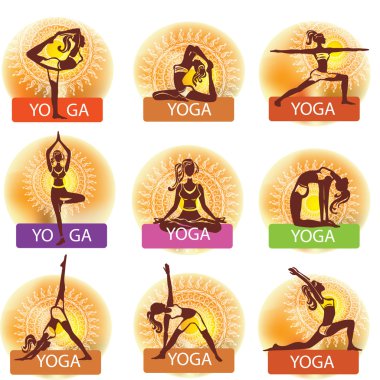 içinde kadın meditasyon ve yoga poses işi ayarla