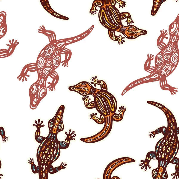 Seamless pattern with Reptile animals Vector Illustration