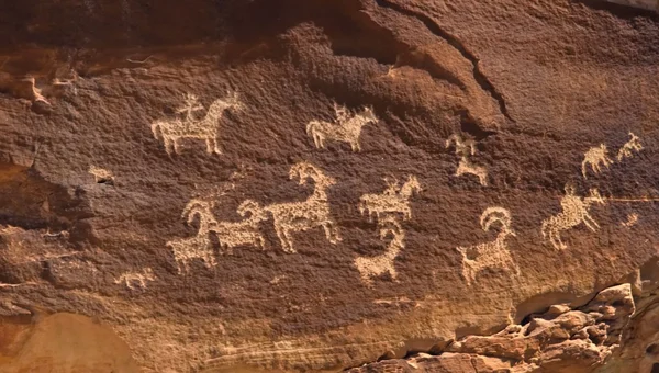 Petroglief in canyonlands national park — Stockfoto