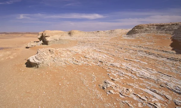 Vápencové formace hornin v západní bílé pouště, farafra, egypt — Stock fotografie