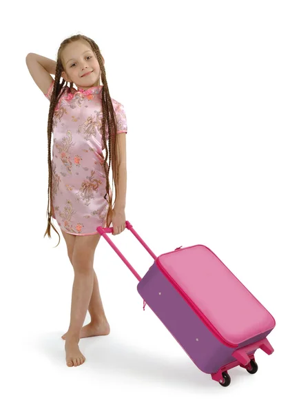 Little girl tourist — Stock Photo, Image