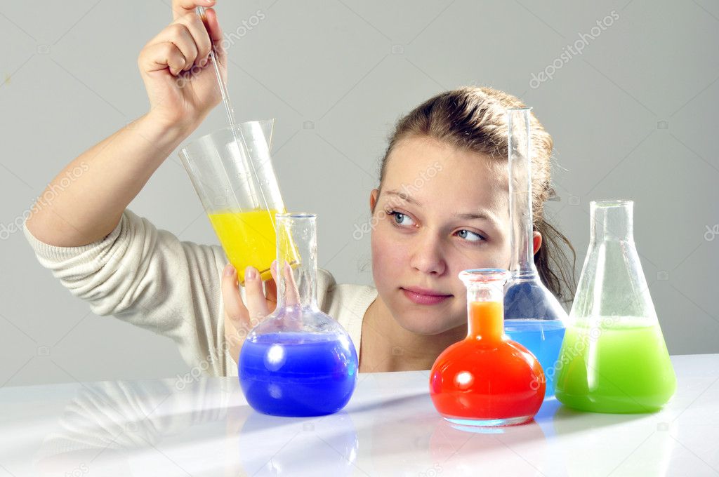 Young lady scientist