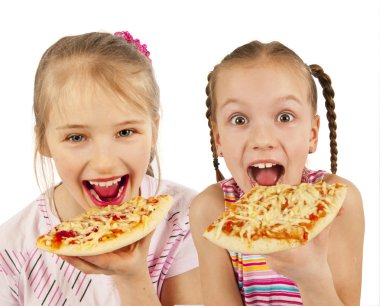 Pizza yeme genç kızlar