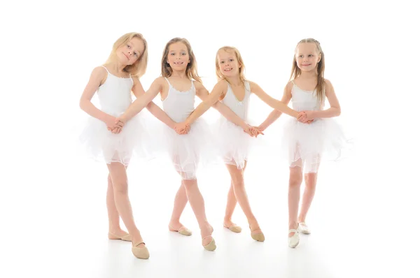 Three funny ballet dancers — Stock Photo, Image