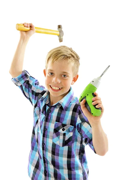 Boy carpenter — Stock Photo, Image