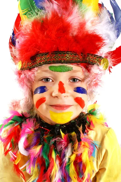 Kid Indian costume — Stock Photo, Image