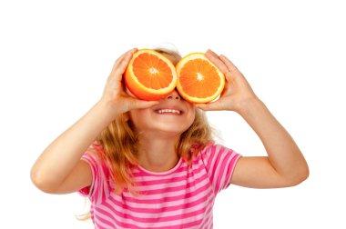 Child with orange clipart