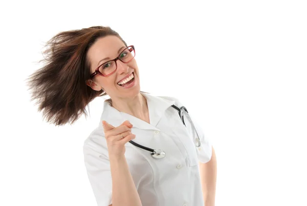 Happy smiling medical woman doctor — Stock Photo, Image