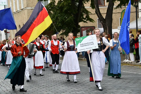 Klaipeda Lituanie Juillet 2022 Les Participants Participent Festival Europeade 2022 — Photo