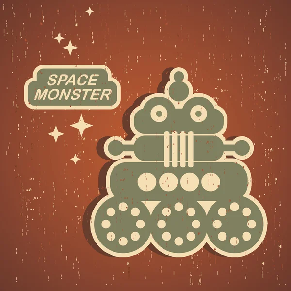 Vintage monster. — Stockvector