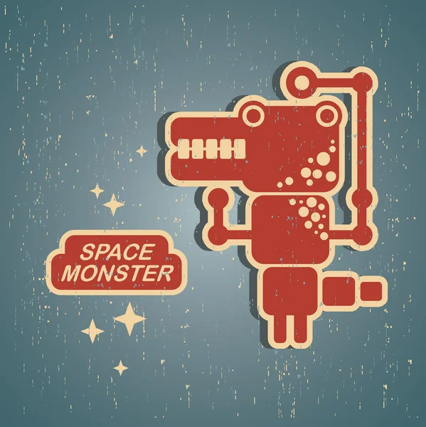 Vintage monster. — Stock vektor