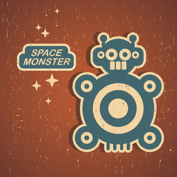 Monstruo vintage . — Vector de stock