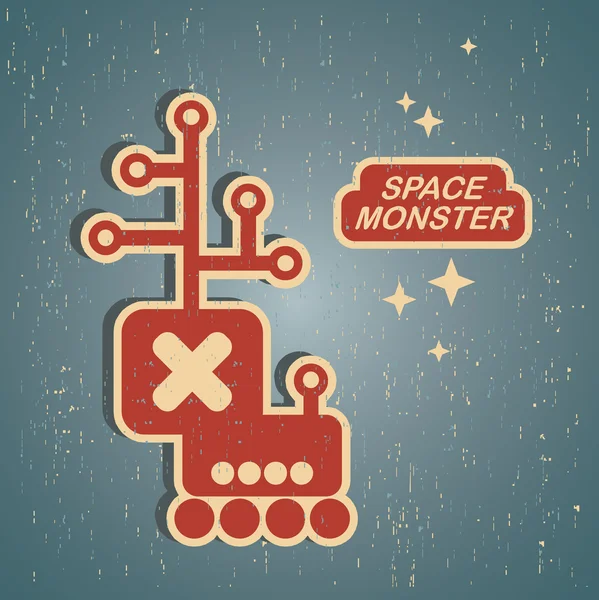 Vintage monster. — Stock Vector