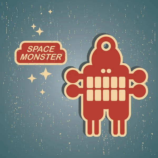 Monstre vintage . — Image vectorielle