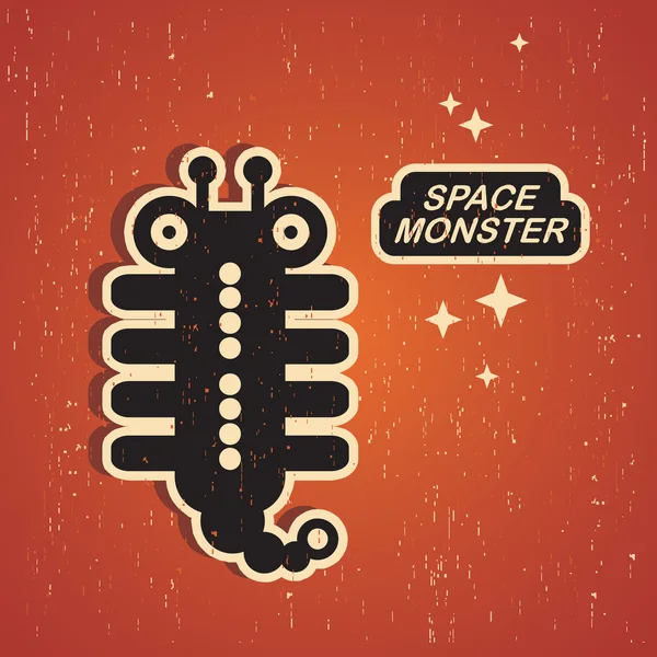 Monstre vintage . — Image vectorielle