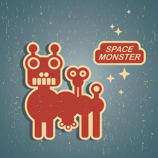 Vintage monster. — Stock Vector