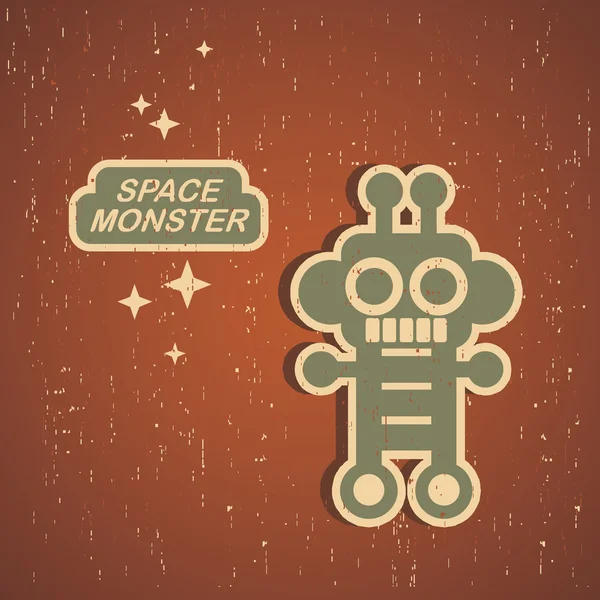 Monstruo vintage . — Vector de stock