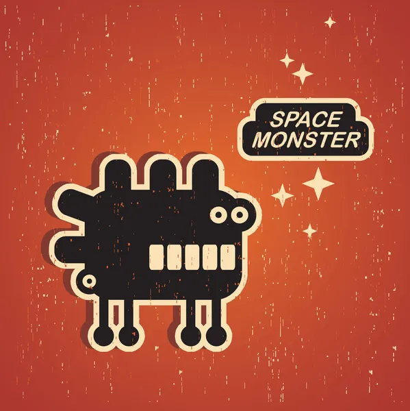 Vintage monster. — Stockvector