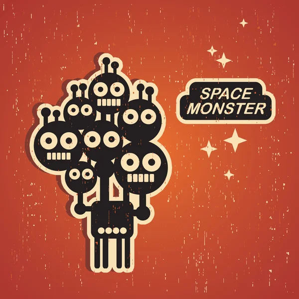 Vintage monster. — Stockvector