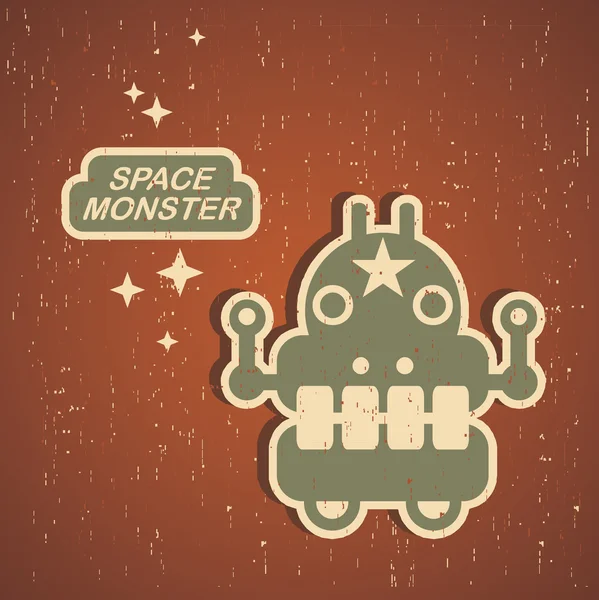 Monstruo vintage . — Vector de stock