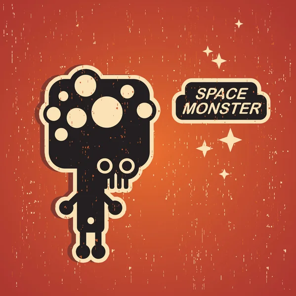 Monstruo vintage . — Vector de stock