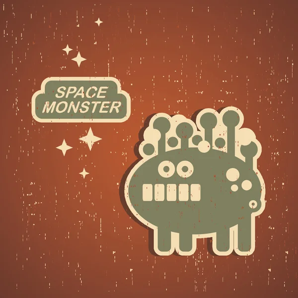 Monstre vintage . — Image vectorielle