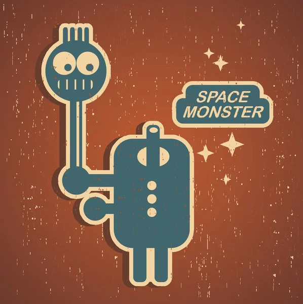 Monstruo vintage . — Vector de stock