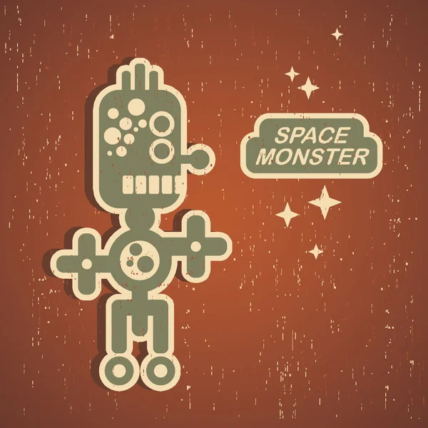 Retro-Monster. — Stockvektor