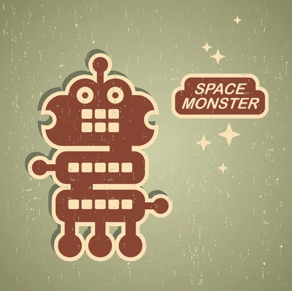 Retro monster. — Stock vektor