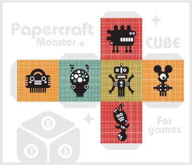 küp çocuklar için kağıt oyunları ve dekorasyon.