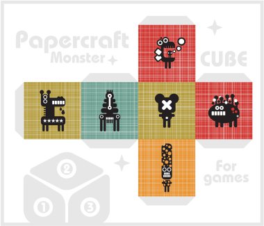 küp çocuklar için kağıt oyunları ve dekorasyon.